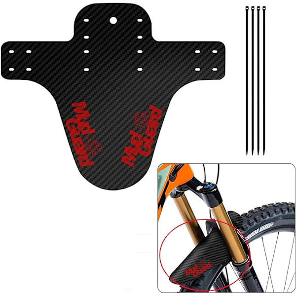 2 Stycken Kolfiber MTB Stänkskärmar, Kolfiber MTB Stänkskärm, ZQKLA