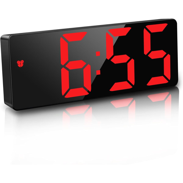 Digital väckarklocka, 6,7" LED digital klocka vid sängen väckarklocka M