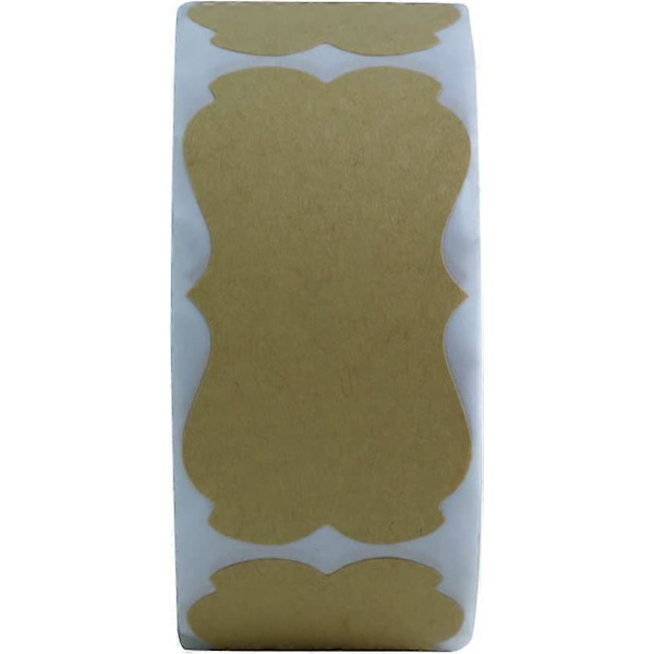 1,25 x 2,28 tuuman luonnonväriset kraft-joululahjatekstit, loma-lahjatarrut, 300 tarraa yhteensä (luonnonvärinen kraft-paperi)