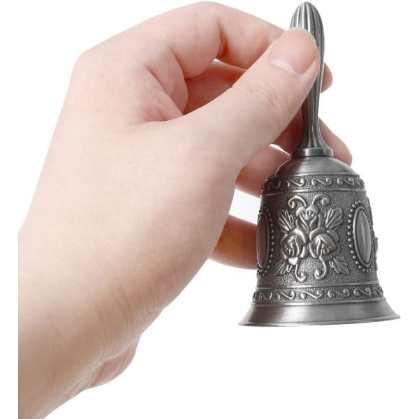 Silver Hand Bell Call Bell Mässing Bröllopsklockor, ZQKLA