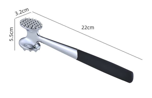 Kjøttmørnerklubbe for kjøkken og grill, robust rustfritt stål