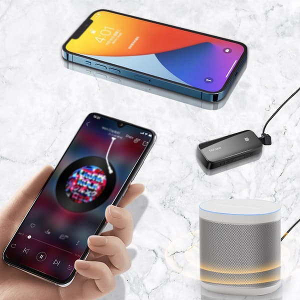 Bluetooth-kompatibel 5.0 lydtransmittermottaker 3.5 Aux, ZQKLA