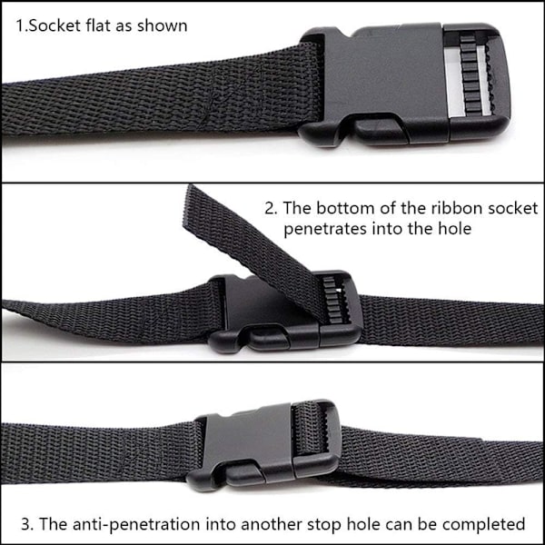 Webbing Polypropylen 25mm Nylonstropper med Hurtigutløser B,ZQKLA