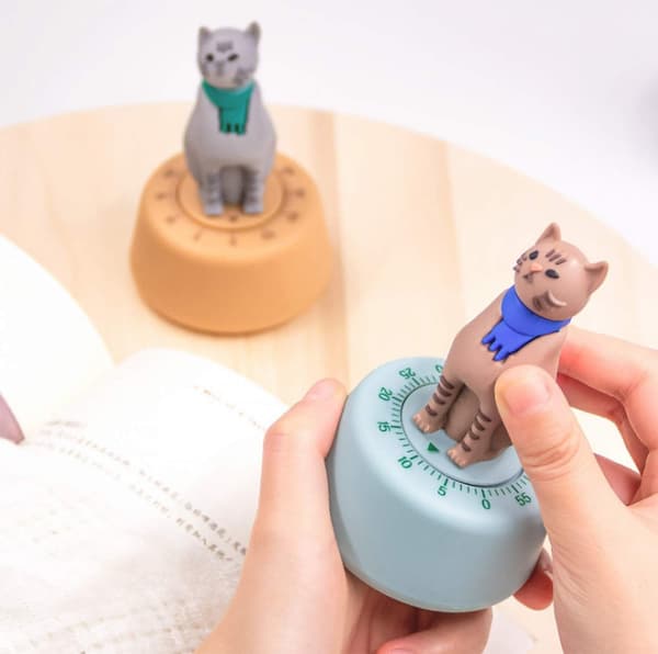 Timer Mekanisk Katteformet Køkkenur (Grå), ZQKLA
