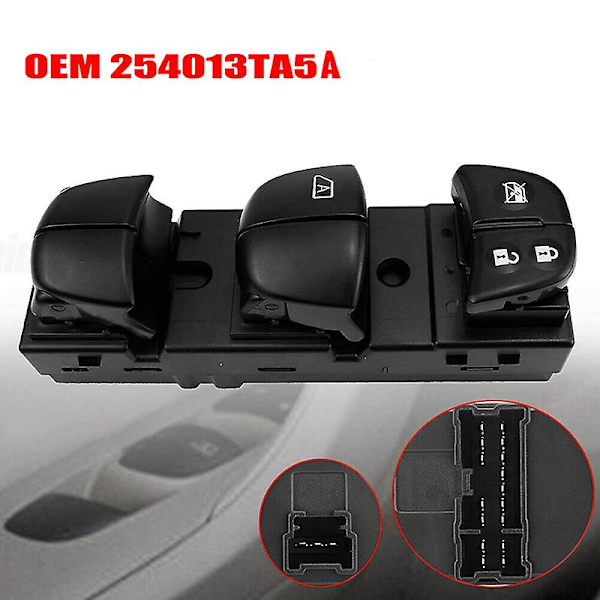 Til Juke Leaf Rogue 2010-2018 Power Master Window Switch Dør Lås Switch Førersiden 25401-3TA5A