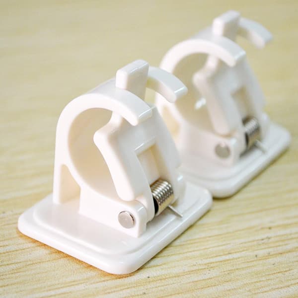 Gardinstångsbeslag, 2-pack, tungt självhäftande plastfönster