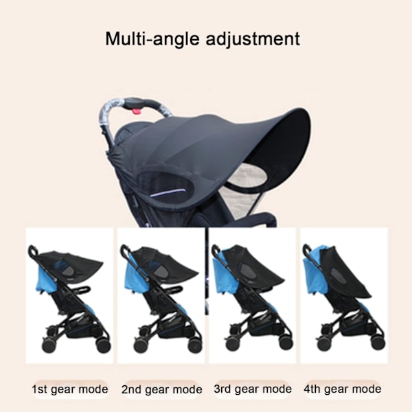 Babyvogn solsejl baby vindsikkert paraply solsejl, UV resistent