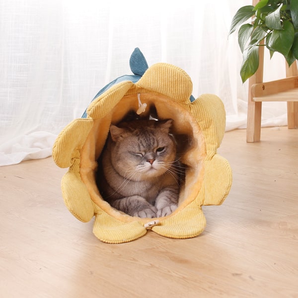 (Yellow)25*56cm Big Long Cats Tunnel Toys Pure Color Suede M,ZQKLA