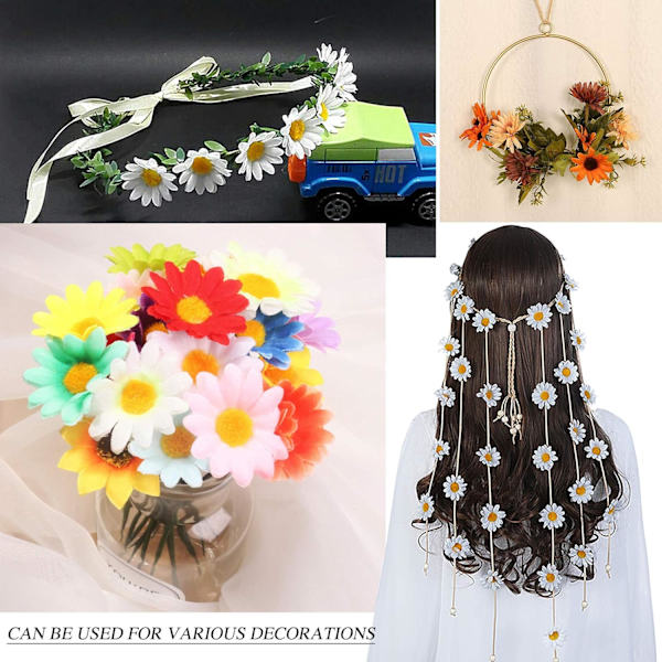 100 stk. Kunstige Daisy Gerbera Hoveder Falske Blomster Dekorative, ZQKLA