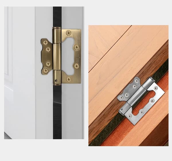 2x Hengsler i rustfritt stål (Antikk bronse), 4 tommer rektangulær, ZQKLA
