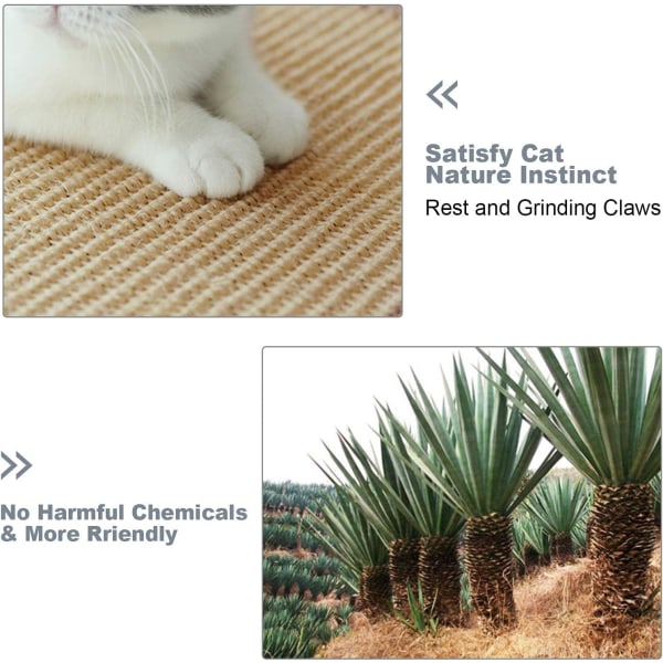 Cat Scratching Mat, Cat Scratching Mat Vävt rep Naturligt Si,ZQKLA