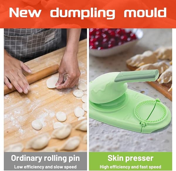 2 i 1 Tortilla Presse Maker, Manuel Form Maker til Dumplings, ZQKLA