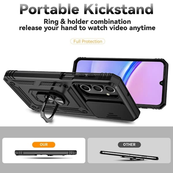 Samsung Galaxy A16 Deksel CamShield Ring Hybrid Svart,su