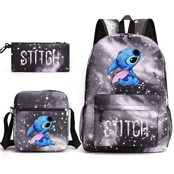 Lilo & Stitch Ryggsäck Set skolväska. .- Perfekt starry blue Starry black