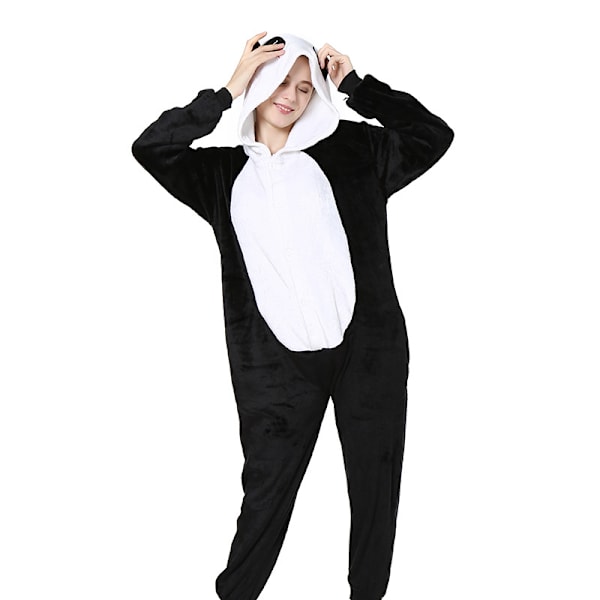 Nya höst- och vinterflanelldjur onepiece pyjamas hemmaplagg - Panda L