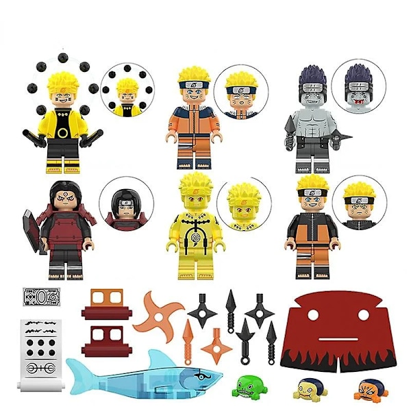 Anime Naruto Series Uzumaki Naruto Assembled Building Blocks Minifigures Children's Toys Christmas Gifts