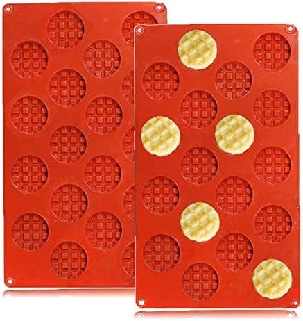 18-hulroms silikon mini runde vaffel, kjeks, sjokolade, godteri form