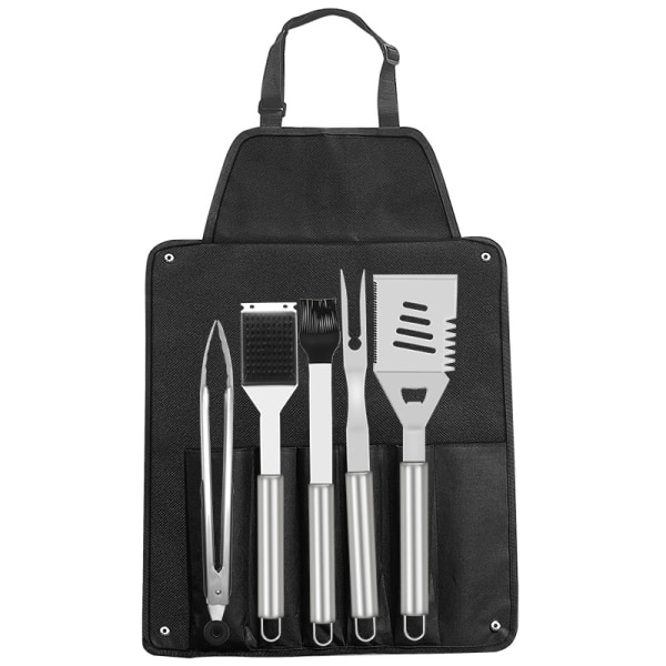 Set med 5 grillredskap med - 35 cm lång rostfri gri,ZQKLA