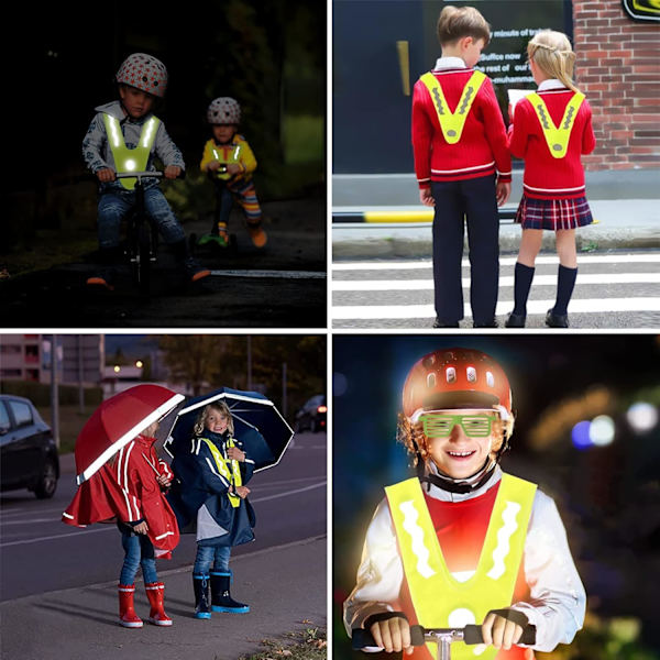 2 stycken hög synlighet reflexväst säkerhetsväst reflekterande löpning