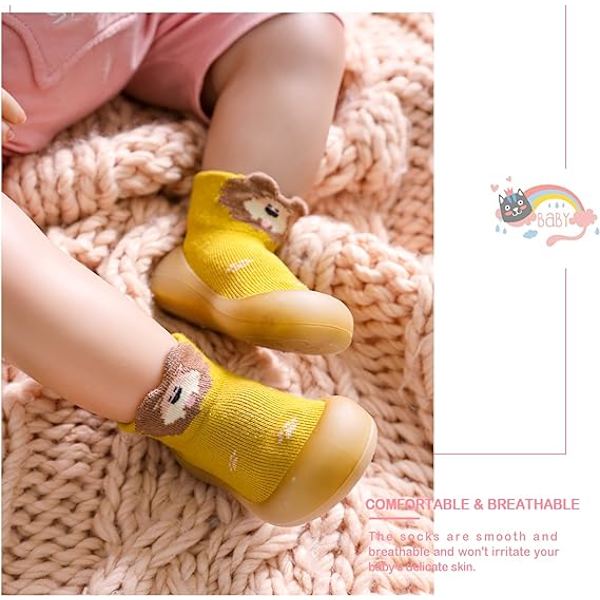 Baby Toddlers Halkfria Fuzzy Tofflor Golv Andningsbara Tjocka, ZQKLA