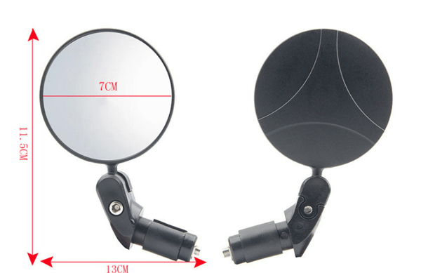 (2 stk) Styr-End Cykel Spejl, 360 Grader Justerbar Rotation