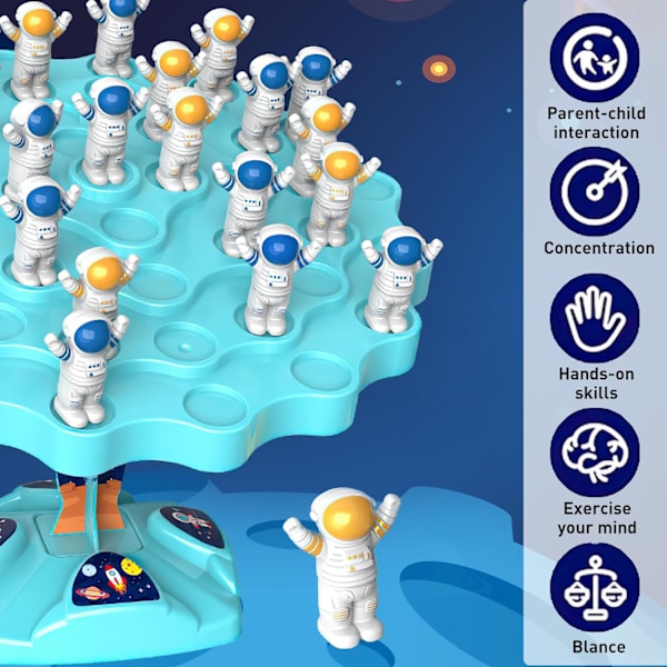 48 stk. Balance Spil til Børn, Svingende Stak Balance Spil, Astronaut