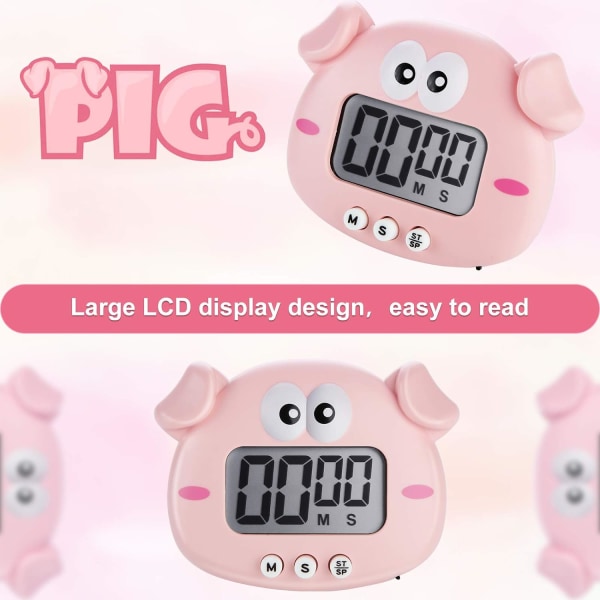 2 stykker Køkken Timer Magnetisk Animal Digital Countdown Timer Ki