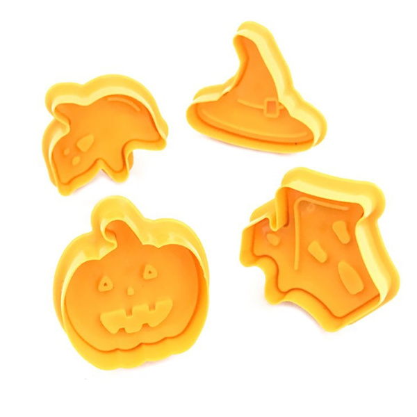 4 st 3D stereo tecknade kakformar DIY Halloween fondant mo,ZQKLA