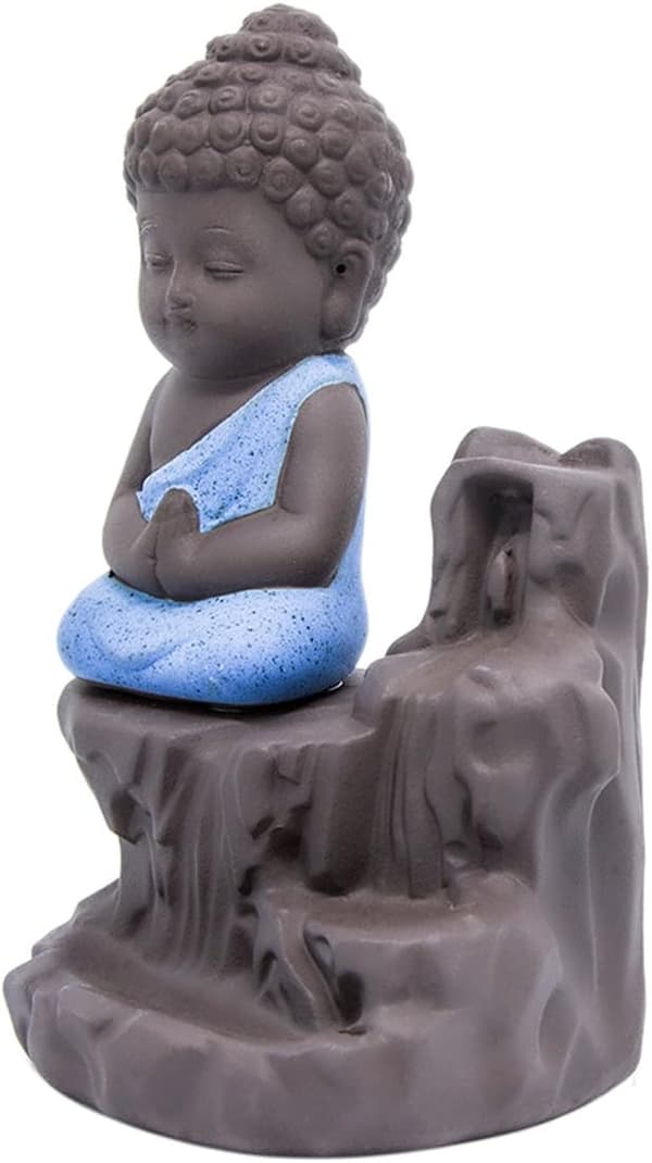 Rökelsebrännare reflux torn kon pinne säte keramik Buddha munk aska