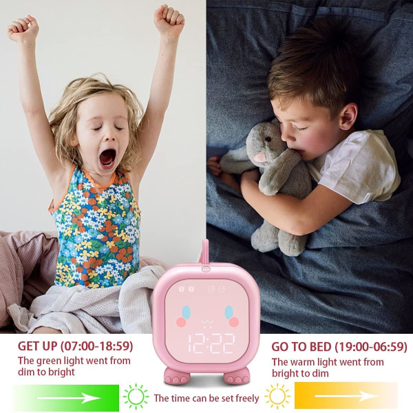 Børnevækkeur med dinosaur, digitalt vækkeur til børn, ZQKLA
