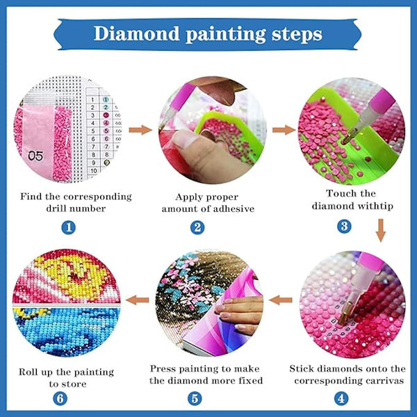 5D Diamantmålning Dekoration Reflektion lejon DIY Diamant C, ZQKLA