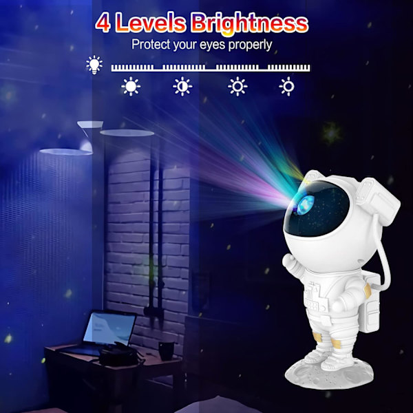 Astronautti Galaxy Projektorivalo, Tähtiprojektorilamppu, Yö, ZQKLA