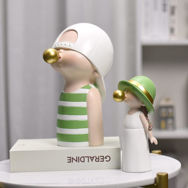Hartskulpturer i Resin för Heminredning, Bubbelpojke Byststatyer och Scu,ZQKLA