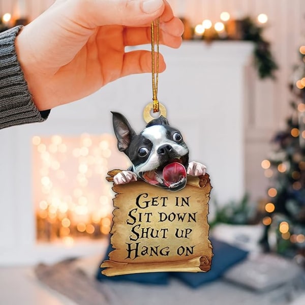 Rolig husdjursälskare Boston Terrier Kom in Sit Down Shut Up Häng ,ZQKLA