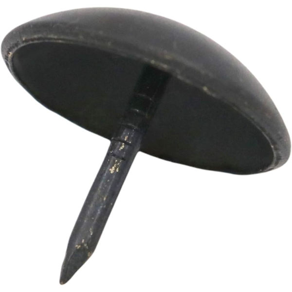 10 stk. 19 mm Dia Runde Store Hoved Negle Sort, ZQKLA