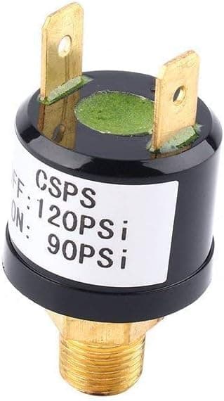 Trykkbryterventil for luftkompressor, tungt utstyr, 90-120 PSI