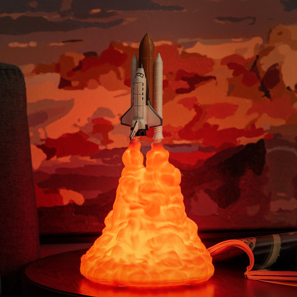 3D Print Raketlampe, Rumfærge Lampe Natlys, med U, ZQKLA