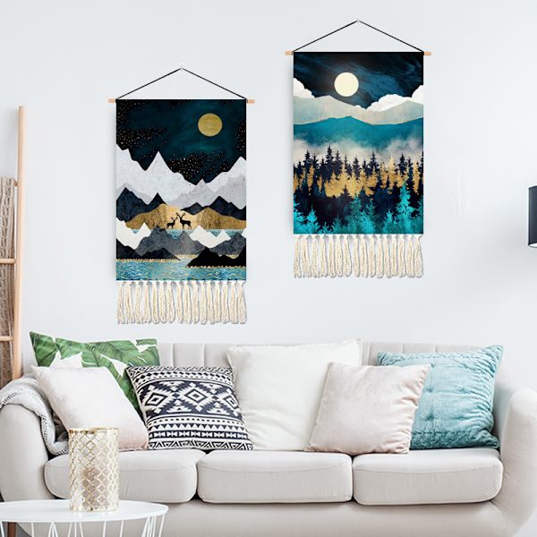 Bohemian Makramee Seinävaate Auringonnousu Seinävaate Col,ZQKLA
