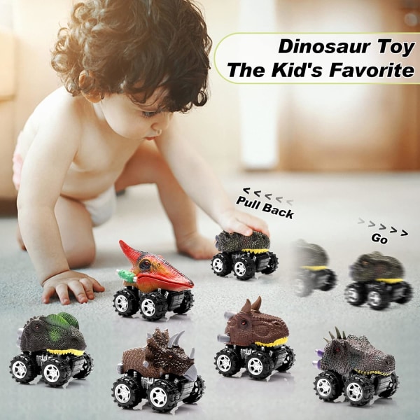 Rabatterade dinosaurieleksaker för 3-åriga pojkar, barnleksaker Pull B,ZQKLA