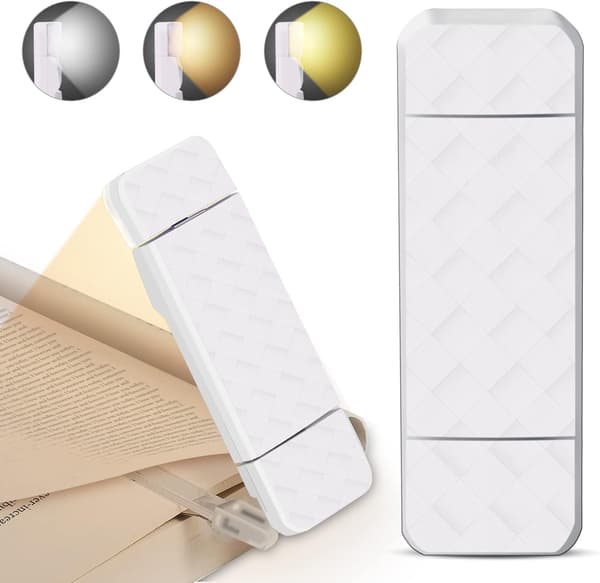 Leselys, 5 LED Leselys Klipslampe USB Oppladbart, ZQKLA