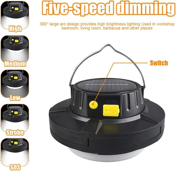 Solcelledrevet Campinglykt, Solar LED Campinglykt, LED Ca,ZQKLA