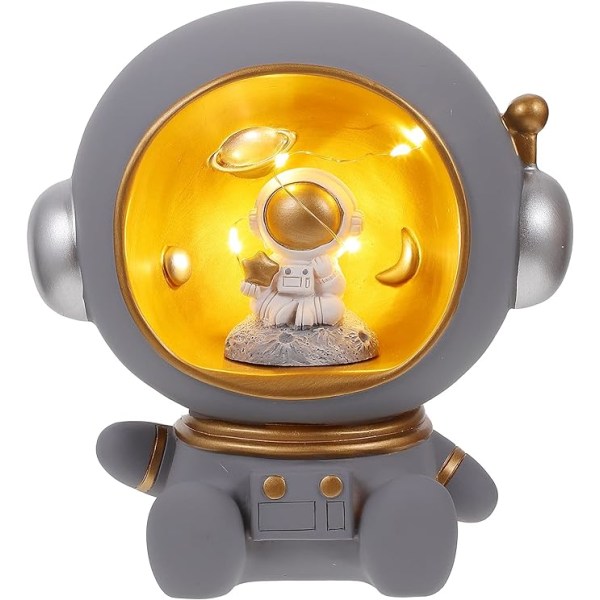 Astronaut Money Box & Night Light Spaceman And Planet Coin Bank D