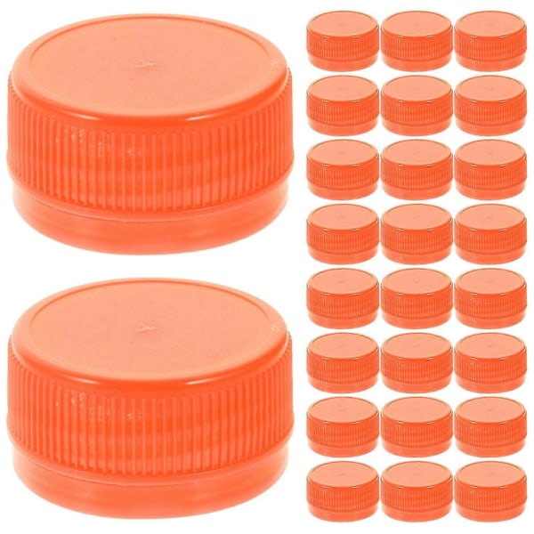 100 st Plastflasklock Plastflaskskydd Färgade Flasklock DIY Drickflasklock Barn Utbildning Orange
