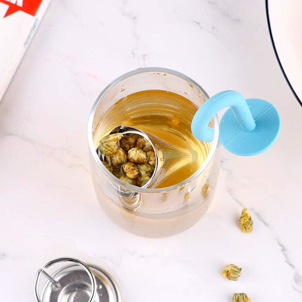 Silikon te-infuser, stor blå paraply, matkvalitet silikon te