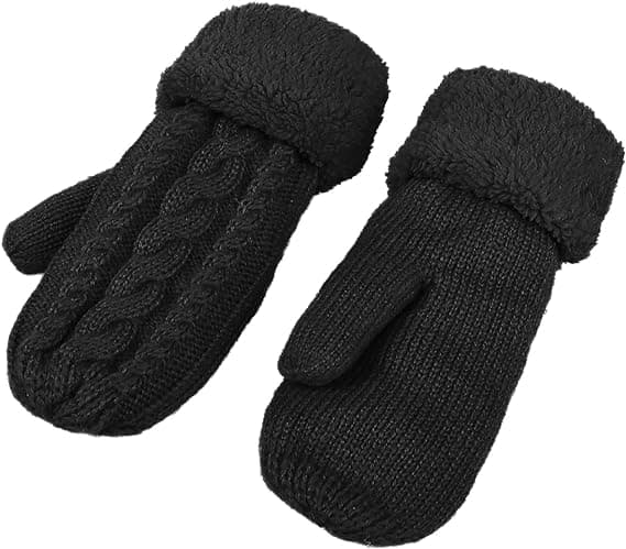 Dam Vinter Ullvantar Handskar, Varma Tjocka Vinterhandskar, G,ZQKLA