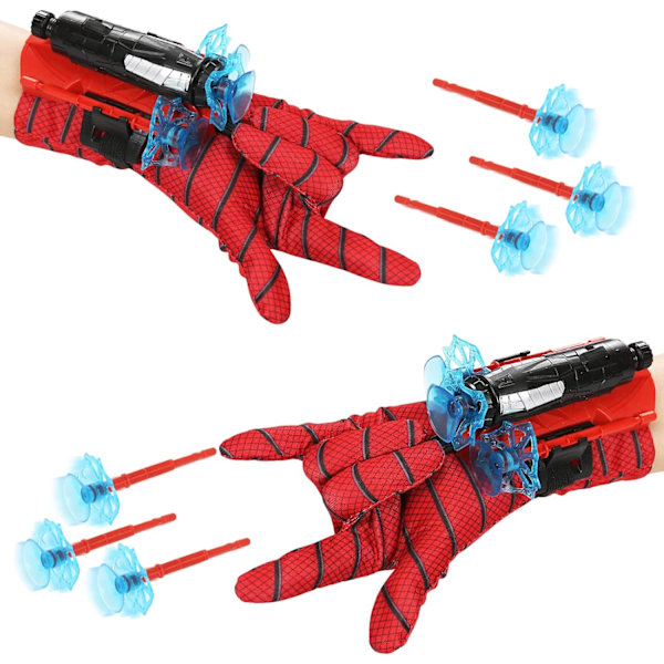 (2 sugekopper pile) Spiderman Spider Web Launcher Spider Handske S