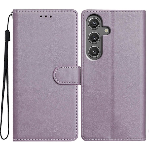 För Samsung Galaxy A05s 4G Läder Telefonfodral Plånbok Ställ Skydd med Praktisk Rem Purple