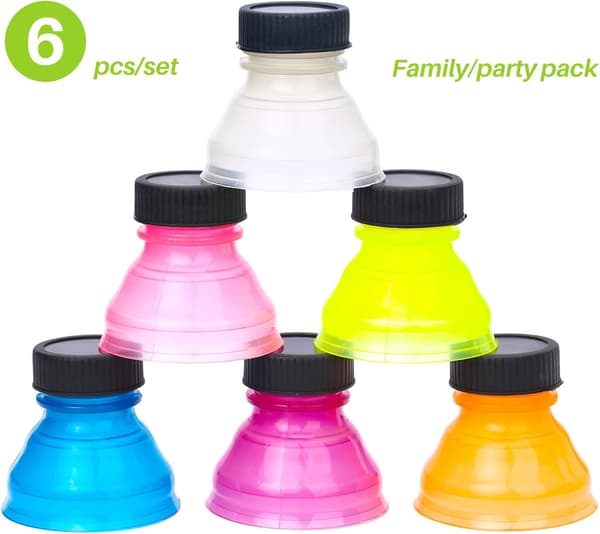Set med 6 Återanvändbara Lock - Sodalock - Konserveringslock - Olika Soda