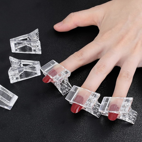 15 st Nagelklipp: Nageltipsklämma för snabb polygelbyggnad, ZQKLA