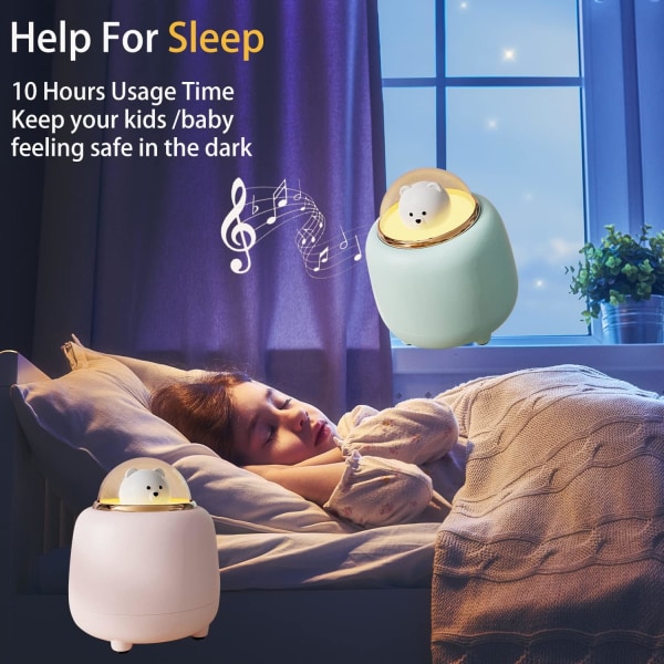 Söt Bluetooth högtalare nattlampa för barn, Bear Wireless S, ZQKLA